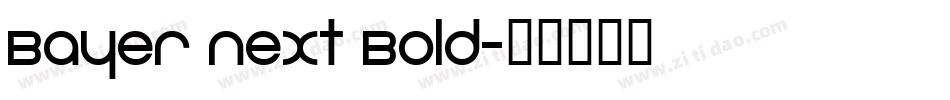 Bayer Next Bold字体转换